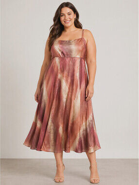 Alex & Parker Sz XL open-back satin maxi dress parties, summer, maternity wear